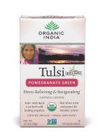 Organic India Tulsi Tea Pomegranate Green w/Caffeine 18 bag