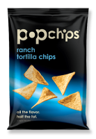 Pop Chips 4 oz- Ranch Tortilla Chips (12 Pack)