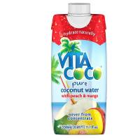Vita Coco Pure Coconut Water, Peach & Mango 11.1 fl oz (12 Pack)