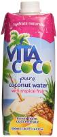 Vita Coco Pure Coconut Water, Tropical Fruit 16.9 fl oz (12 Pack)