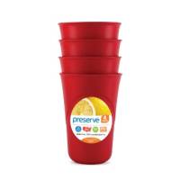 Preserve Everyday Cup Pepper Red 4 pc