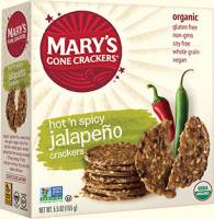 Non-GMO - Nutrition Bars & Snacks - MARY`S GONE CRACKERS - Mary's Gone Crackers Hot 'n Spicy Jalapeo 6.5 oz (12 Pack)