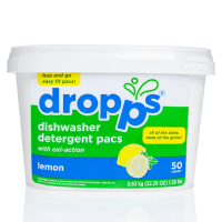 Dropps Dishwasher Detergent Pacs Lemon 50 ct