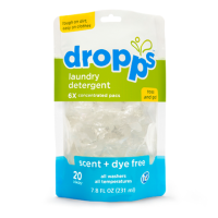 Cleaning Supplies - Laundry Soap - Dropps - Dropps Laundry Detergent Pacs Scent + Dye Free 20 ct