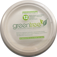 Greentree Compostable Lunch Plate 8.6" 12 ct