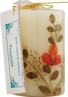 Auroshikha Candles & Incense - Auroshikha Candles & Incense Flower Candle Vanilla Cylindrical 4.6 cm