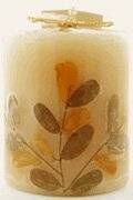 Auroshikha Candles & Incense - Auroshikha Candles & Incense Flower Candle Orange Blossom Pillar 1 unit