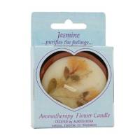 Auroshikha Candles & Incense Flower Candle Jasmine Medium Round 1 unit