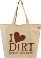 Recycled & Biodegradable - Biodegradable Bags - Eco-Bags Products - Eco-Bags Products Farmer's Market Tote Graphic: I Love Dirt