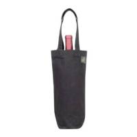 Eco-Bags Products Wine Tote Canvas Black Rustic 100% Recycled Cotton