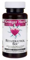 Kroeger Herb Products - Kroeger Herb Products Resveratrol Six 60 cap vegi