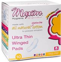 Health & Beauty - Menstrual & Menopausal Care - Maxim - Maxim Natural Ultra Thin Winged Pad Super 10 ct