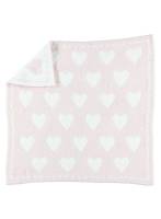 Barefoot Dreams Cozychic Dream Receiving Blanket - Pink/White/Hearts