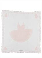 Baby - Nursing - Barefoot Dreams - Barefoot Dreams CozyChic Scalloped Receiving Blanket - Pink/White Tutu