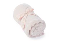 Barefoot Dreams - Barefoot Dreams CozyChic Scalloped Receiving Blanket - Pink/White Tutu - Image 2